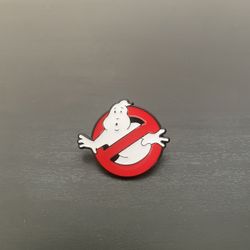 Ghostbusters Ghost Pin NEW Metal Enamel Pinback Movies Brooch Jewelry Red White