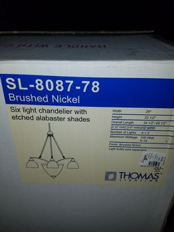 Thomas Lighting SL-8087-78 6 light chandaleir