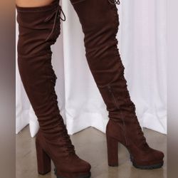 Brown Knee High Boots 