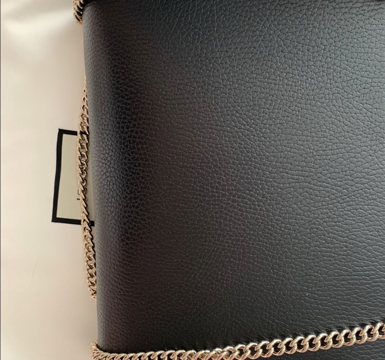 GUCCI Black Leather GG Interlocking Crossbody bag