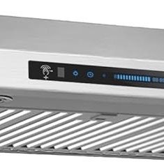 42 Inch Under Cabinet Range Hood, 900 CFM Stainless Steel Kitchen Vent Hood, 4-Speed Gesture/Touch/Remote Control C01-42G