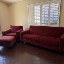 Sofa, Chair And Ottoman