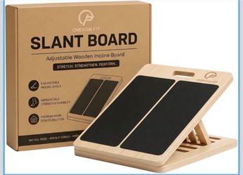 Slant Board for Calf Stretching, Wooden Incline Board for Squats, Calf Stretcher, Stretch & Mobility Board, Wooden Exercise Wedge for Ankle Mobility, 