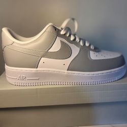 Air force 1'07 size 9 white/Lt smoke  Grey and white