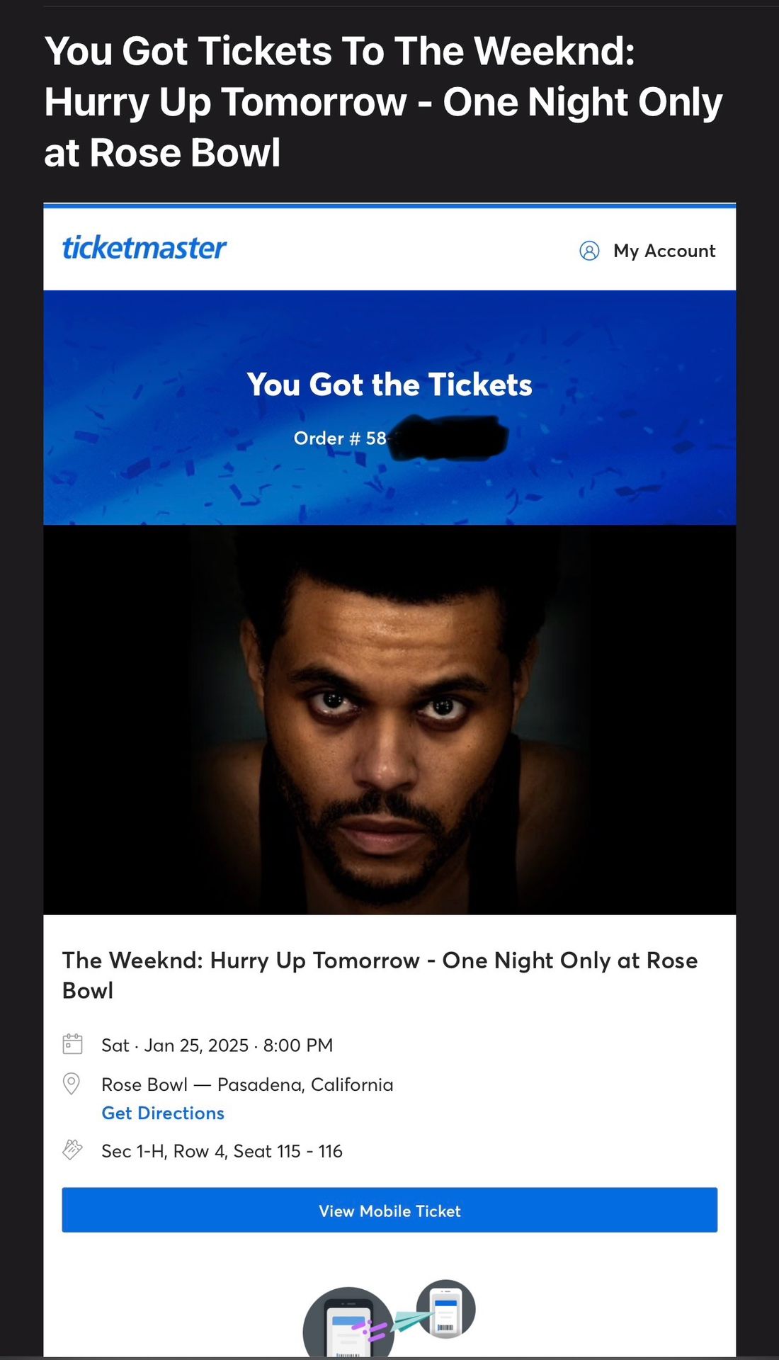 The Weeknd Rose Bowl Show