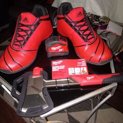 Milwaukee Wood Splinter And Tape Measure And Adidas Size 11new