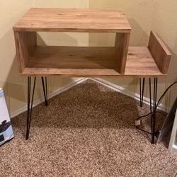 Record Player Table And Record Holder 