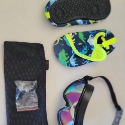 New Toddler Water Shoes And Goggles