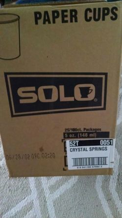 Solo paper cups