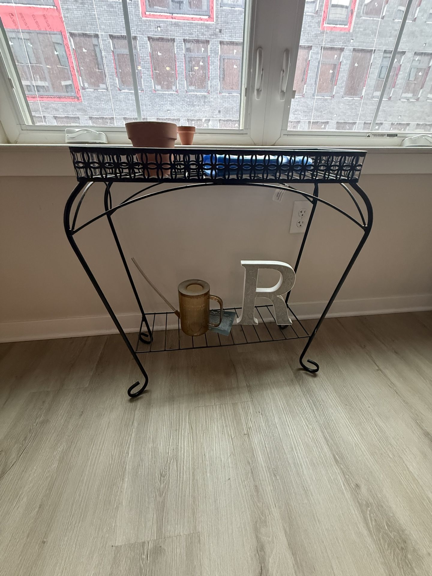 Black Metal Console Table