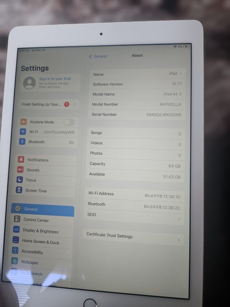 iPad Air 2 Rose Gold 64GB