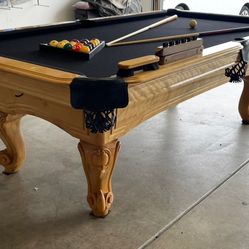 American Billiard Co. Pool Table 8’ (Free Delivery & Pro Setup) New Felt Any Color + All Accessoires