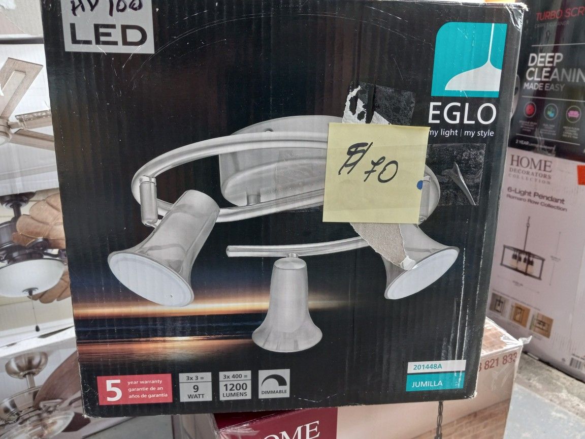 Brand New Eglo Jumilla Le 3 Light Matte Nickel