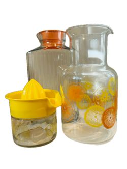 Vintage hand juicer w/ glass pitchers