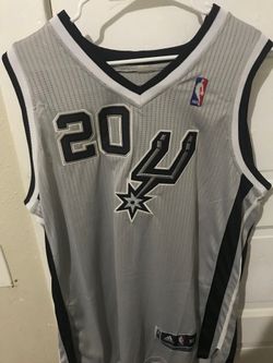 Adidas San Antonio Spurs Silver Alternate Manu Ginobili Jersey