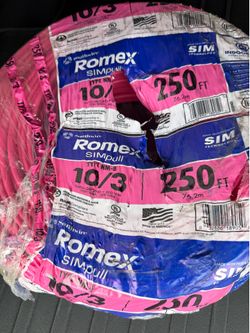 Electrical wire romex 10/3 roll of 250ft
