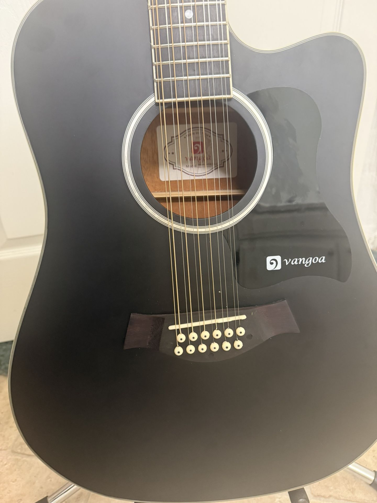 Vangoa 12 String Acoustic/Electric W/case