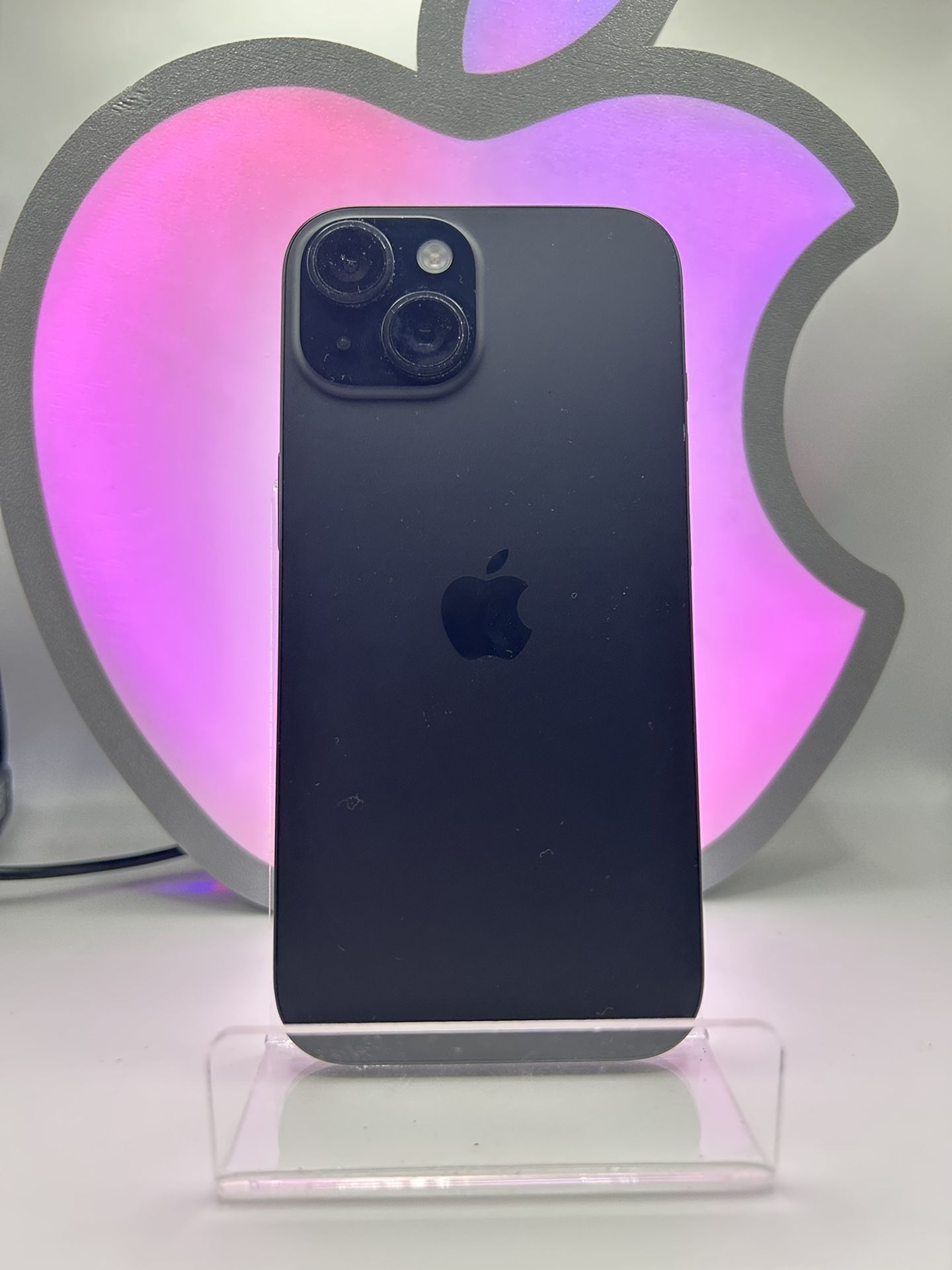 iPhone 15 128GB AT&T/Boost/Cricket Locked Used Authentic Black 100% Health