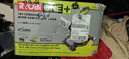 Ryobi ONE+ 18V Cordless 7-1/4" Miter Saw Kit