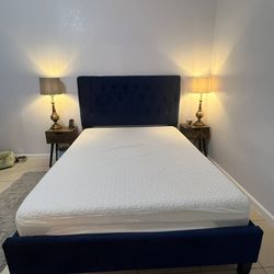 Blue Velvet Bed Frame