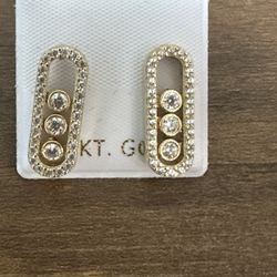 Aretes Estilo Messika 14Kt 