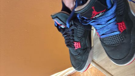 Air Jordan 4 Black Red Sneakers size 8.5