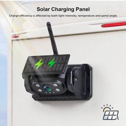 Wireless Magnetic Backup Camera, 9600mAh B Powered Rechargeable Waterproof HD Solar Back Up Re