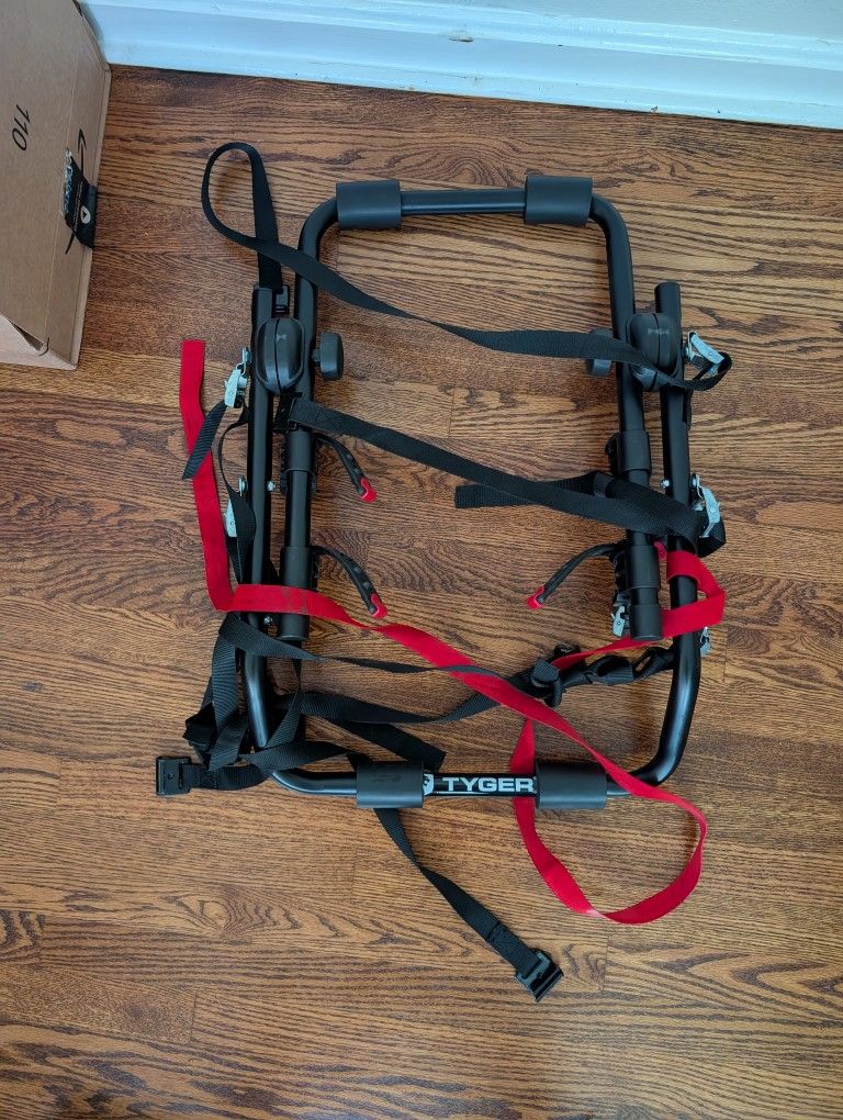Tyger Auto Deluxe Black 2-Bike Trunk Mount Bicycle Carrier Rack