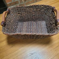 Natural Wood Storage Basket