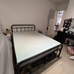 Queen Bed Frame , Memory Foam And Mattress 