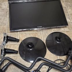 Dual ViewSonic VX2252MH 22" Full HD LED LCD Monitors w/ Built in Speakers