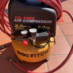 Bostitch  6 Gallon Compressor  and 3 nail guns