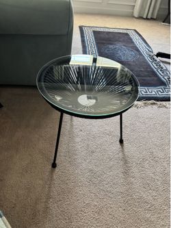 Glass top table