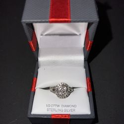 Natural Cut Diamond Ring