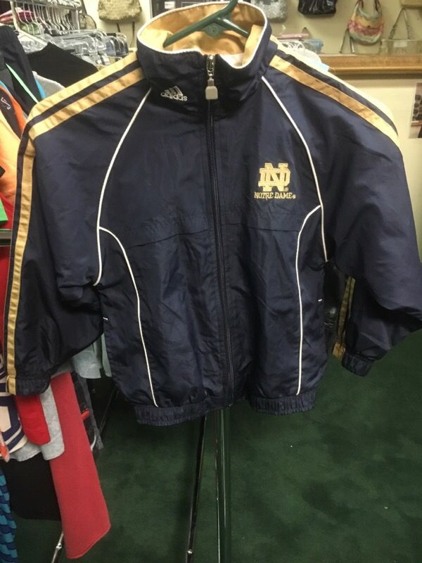 Adidas Youth Large(7) Notre Dame windbreaker