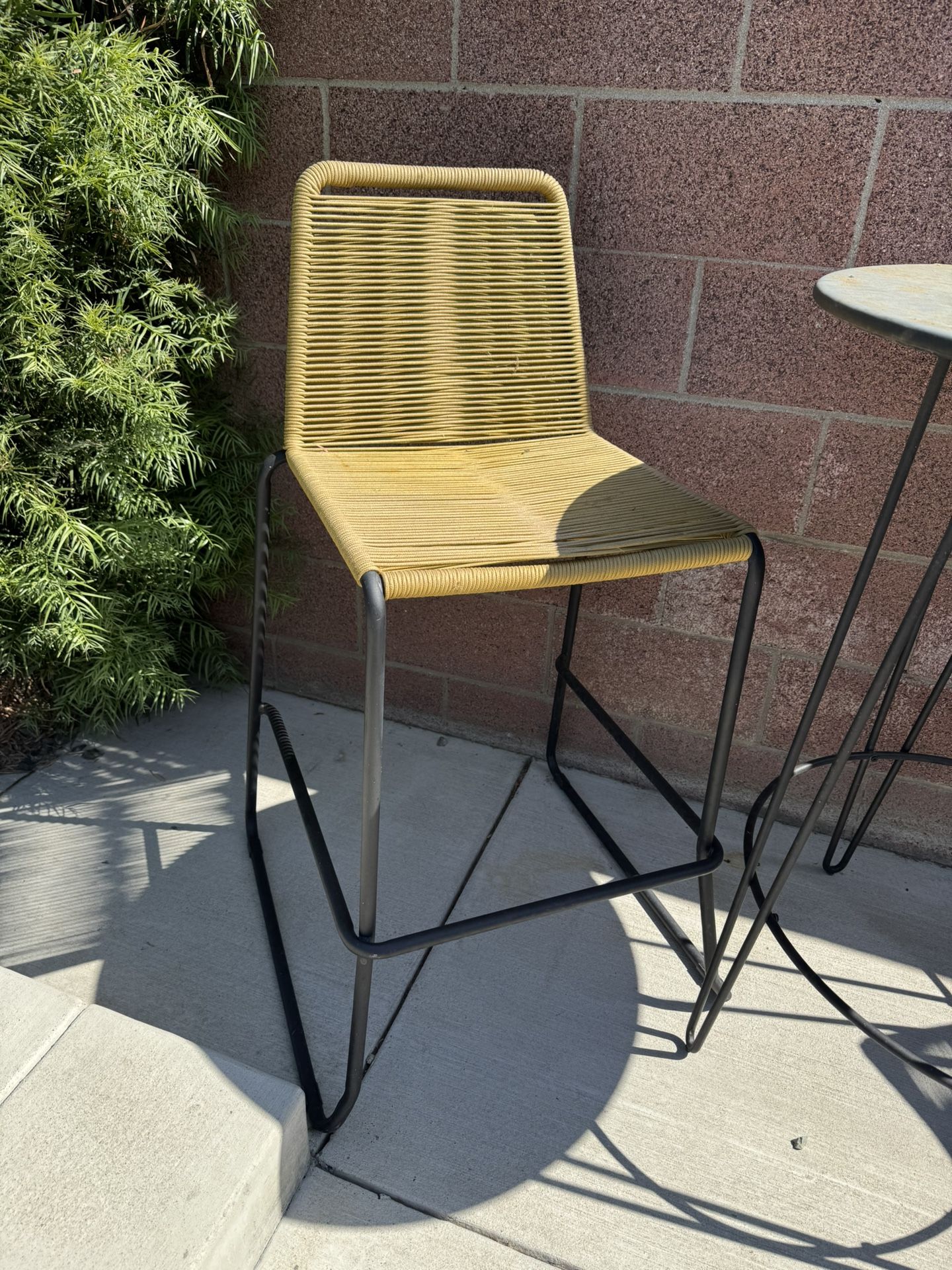 Living spaces Modern Metal Rope Stackable Outdoor Bar Stools