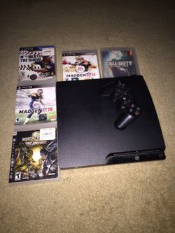 PS3 5 games 1 controller all the wires