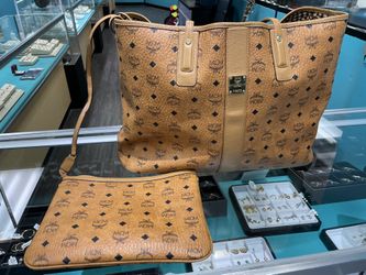 MCM Large Visetos Tote Bag