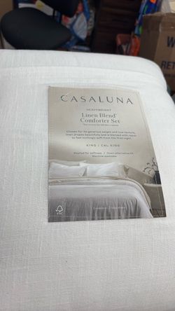 Casaluna Heavyweight Linen Blend Comforter Set King