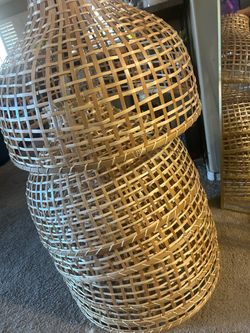 Large Woven Rattan Pendant Light Shade