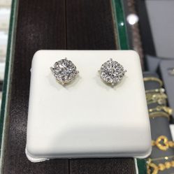 10k Gold With Diamond Earrings On Special!!!