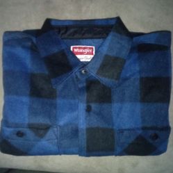 Wrangler Mens Fleece Shirt Jacket Medium 