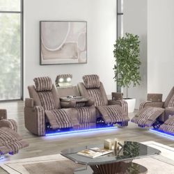 NEW 3pc RECLINING SOFA LOVESEAT AND CHAIR WITH FREE DELIVERY- SPECIAL FINANCING AVAILABLE 