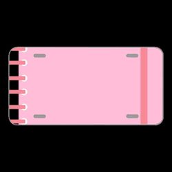 License Plate Novelty Car Front Address Book Notebook School Supplies