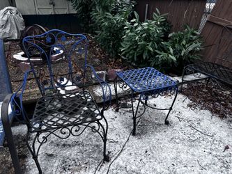 Wrought iron patio set