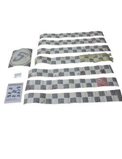 Black-White Checker Roof Decal Kit Fiat 500