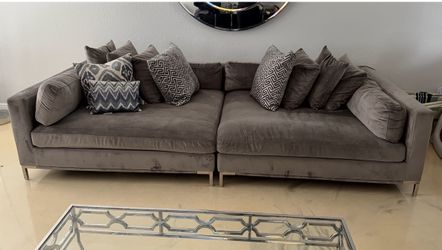 Large Gray Velvet sofa