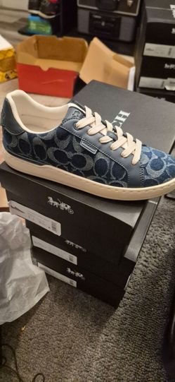 Coach Signature Denim Low-Top Sneakers