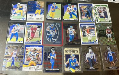 18 card Los Angeles Rams card lot Puka Nacua Select Rc Jared Verse Cooper Kupp Blake Corum Rc Todd Gurly Eric Dickerson 2023 2024 Mosaic Select Score 