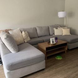 Living Spaces Couch With Chaise